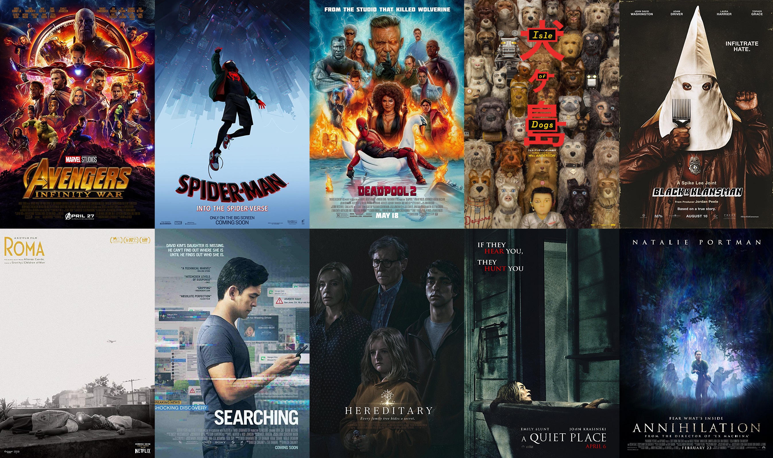 Nuestras 10 Películas Preferidas en 2018